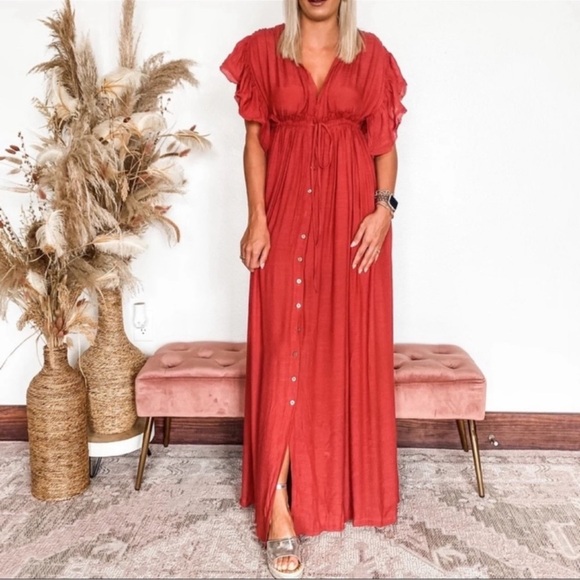 Boho Gauze Maxi Dress Vacation Coverup - Picture 7 of 7